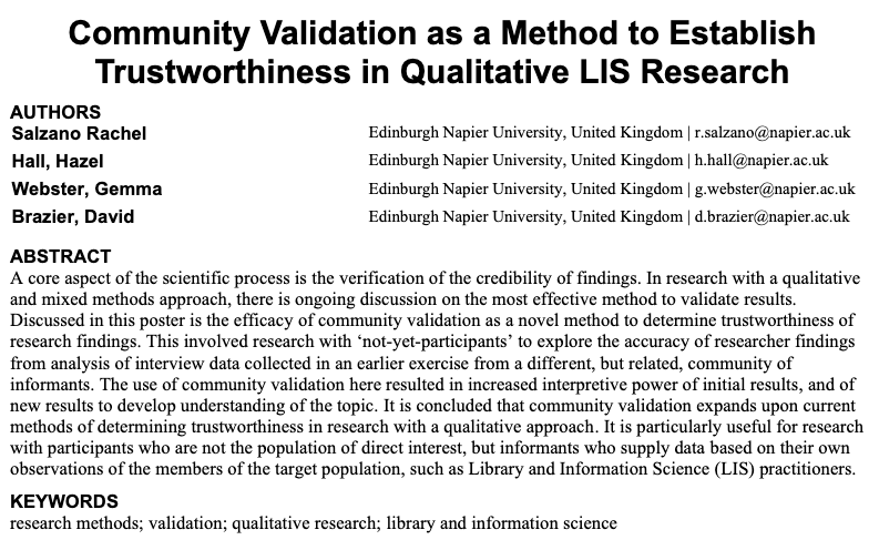community validation trustworthiness qualitative research